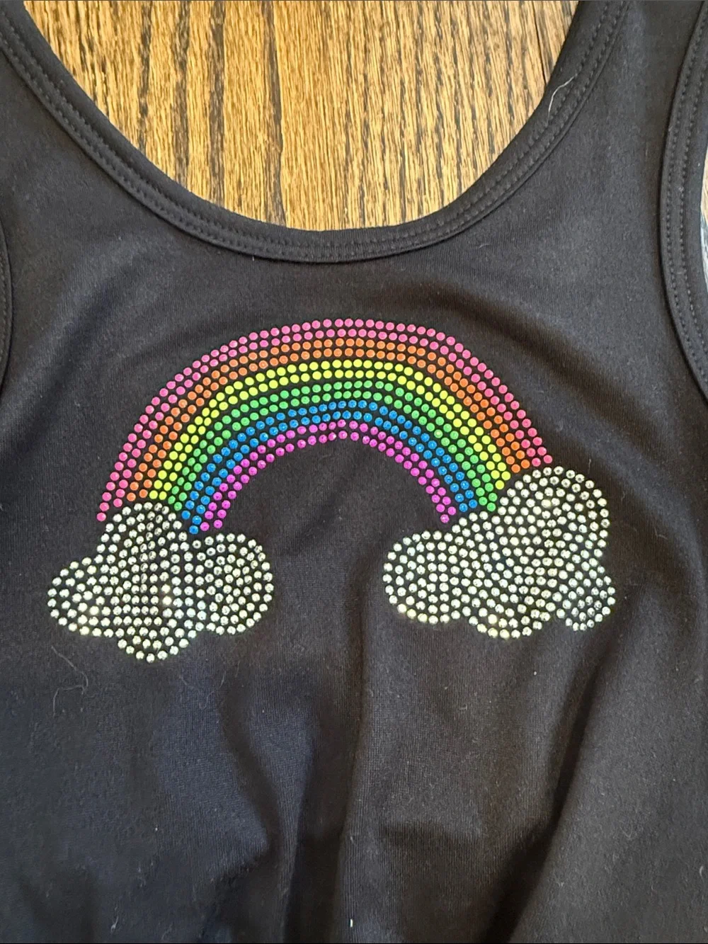Sofi Black Romper with Rainbow 2T